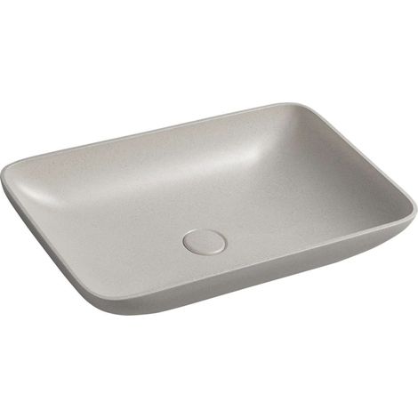Sapho - Lavabo da appoggio Infrane, 570x370 mm, senza foro per rubinetto, pietra arenaria bianca AR460 (1/5)