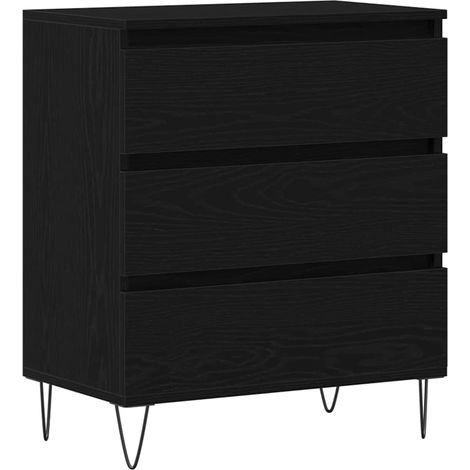 Maison Exclusive - Credenza Rovere Nero 60 x 35 x 70 cm Legno multistrato