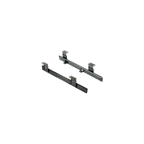 1 set Jeu de coulisses porte-clavier à billes en acier,zingué (noir) (1/2)