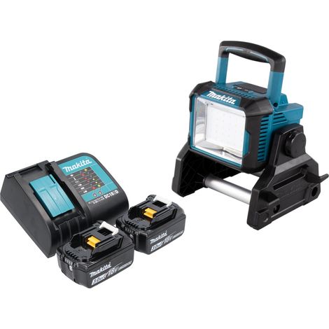 Makita DEADML 811 SF Akku Baustrahler 14,4 / 18 V 3000 lm LED + 2x Akku 3,0 Ah + Ladegerät