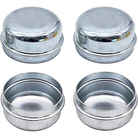 4 x Capuchons de moyeu de roulement de remorque, Argent classique Zinc, 2" (1/3)