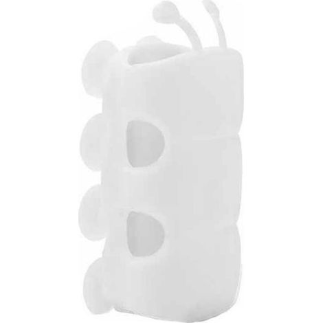 Support mural en silicone pour pommeau de douche, sans perçage, blanc (1/4)