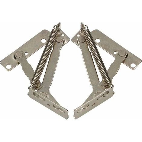 Charnières à ressort, lot de 2, charnières à ressort pour portes de placards et armoires de cuisine, charnières à ressort à 80 degrés, quincaillerie pour armoires (1/5)