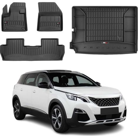 OMAC Kit Tapis de Sol et Coffre pour Peugeot 5008 2017-2022 TPE Noir (1/5)