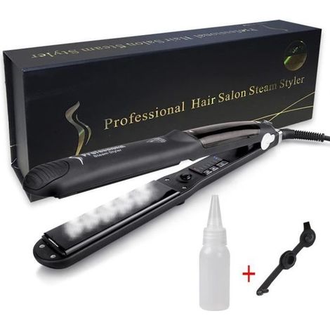 en plat professionnel de fer noir lisseur de vapeur vapeur (1/4)