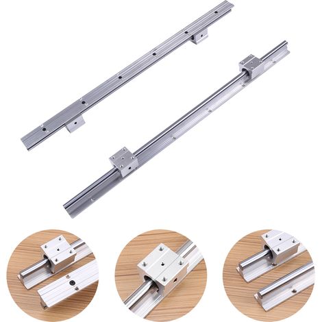 SBR12-600mm Roulement linéaire de 12 mm, 2 rails de glissement, 4 glissières SBR12UU (1/5)