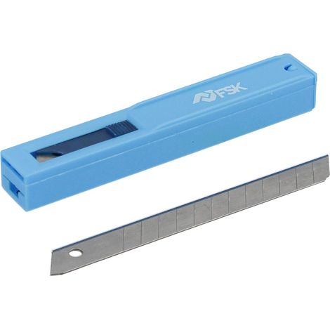 Ferrestock FSKTWR009-10 lame di ricambio per taglierino da 9 mm, affilatura di precisione per tagliare in modo pulito e professionale qualsiasi materiale (1/2)