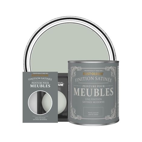 Peinture pour Meubles Finition Satinée - Vert Craie (1/2)