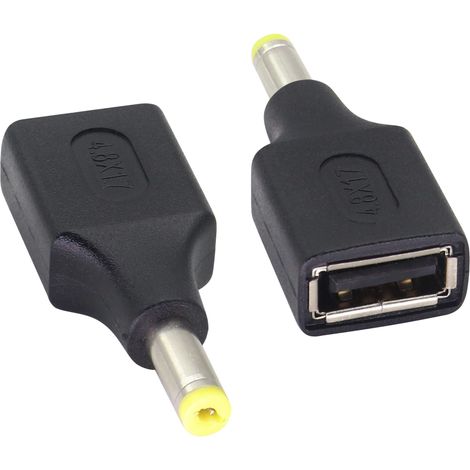 2-Pack USB vers DC 4.8×1.7mm Power Plug Extension, USB 2.0 a Femelle vers DC 4.8×1.7mm Mâle DC 5V Power Plug Chargeur câble Adaptateur pour 5V DC ou USB Dispositif Charge F/4.8×1.7mm (1/5)