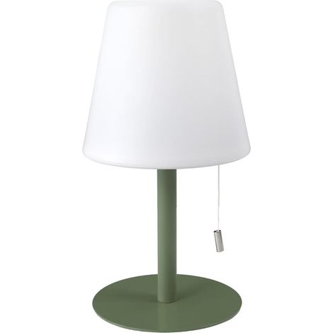 Lampe à poser en polypropylène vert led multicolore (H30cm) rechargeable USB (1/5)
