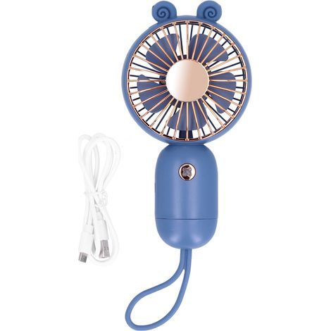 Ventilateur portatif USB réglable silencieux mini pour école extérieur bureau maison, bleu violacé (1/5)