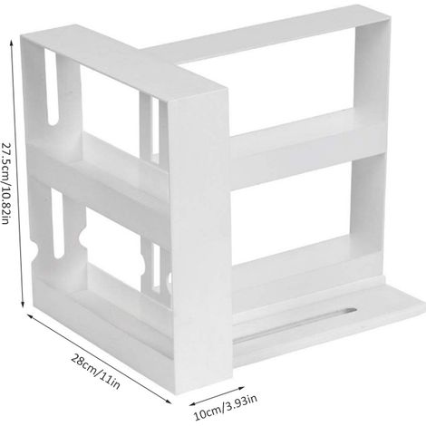 Étagère à épices 2 niveaux coulissante, organiseur de bocaux pour placard de cuisine, rangement d'armoire (1/4)