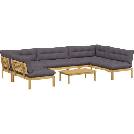 Maison Exclusive - 6 Stück Garten Pallet Sofa Einheiten Massivhol