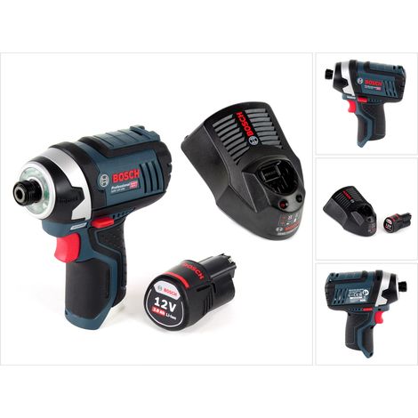 Bosch GDR 12V-105 Akku Drehschlagschrauber 12V 105Nm 1/4" + 1x 3,0 Ah Akku + Ladegerät