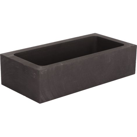 Moule rectangulaire en graphite pour lingots d'or de haute pureté et résistant à la chaleur, idéal pour la fabrication de bijoux et le raffinage de métaux précieux (1700 g). (1/5)