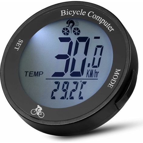 Compteur de vitesse et odomètre sans fil étanche pour vélo avec rétroéclairage LCD, odomètre multifonctionnel pour vélo (1/5)