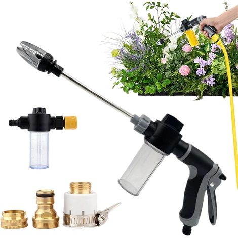 Pulvérisateur Jardin Haute Pression Outil Moussant pour Nettoyeur Haute Lance haute pression tuyau arrosage Maison Garage Jardin Cour Balcon Salle De Bain Terrasse Véhicule (1/5)