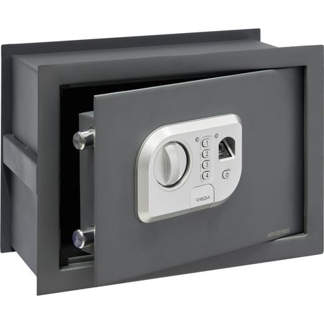 ARREGUI Print 141520 Cassaforte a muro on apertura elettronica con impronta digitale o con codice Cassaforte Biométrica da incaso a parete con Fondo Estensibile 26 x 35 x 15/25 cm