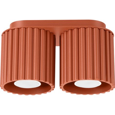 Plafoniera Aura 2 GU10 rosso ocra ALU Sollux SL.1800 (1/5)