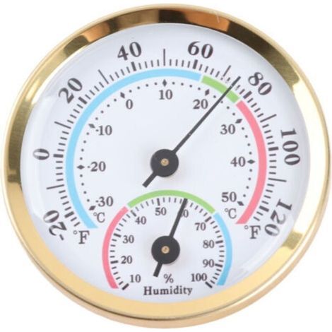 Mini Thermomètre Hygromètre Intérieur pour Bureau Maison Jardin Serre sans Batterie - (1/5)