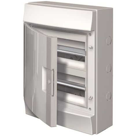 Mistral65H- Coffret Etanche-2R x 12 modules -Porte Opaque-RAL7035-GWT 750°c 1SLM006500A2114 ABB H65P12X210750
