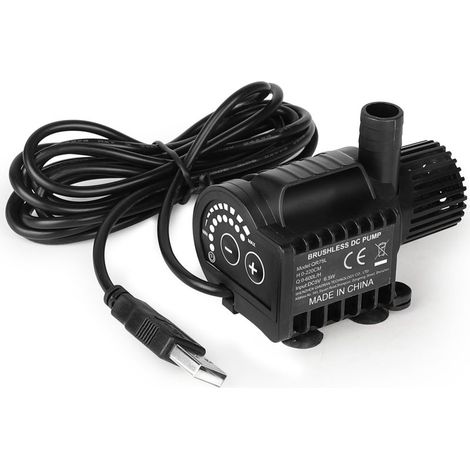 Pompe à eau mini 600L/H 2,2 m DC5 V 6,5 W ultra silencieuse pour bassin (1/5)