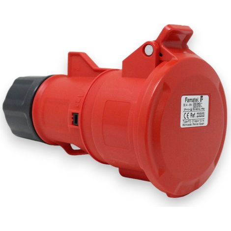 Enchufe portátil 32A 5P 400V rojo IP44 TOP SpeedPRO 23303\P01 (1/5)