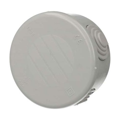 Solera – Boîte de dérivation ronde IP55 – Dimensions 70 x 35 mm – 4 entrées – Résistante à l'eau et à la poussière – Pour installations électriques