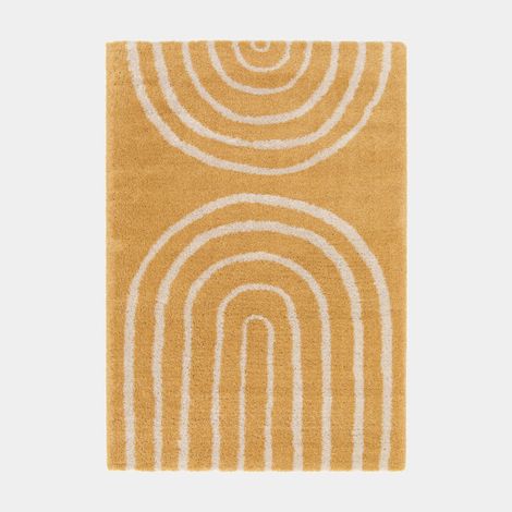 Tapis à poils longs - Rainbow - Jaune - 80 x 150 cm