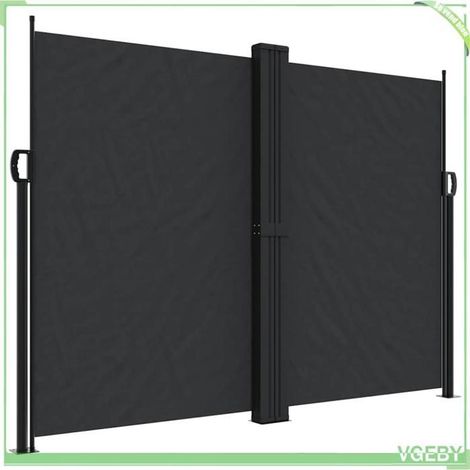 Auvent latéral rétractable - FAFEICY - 4004639 - Noir - 180 x 600 cm - Résistant eau & UV (1/5)