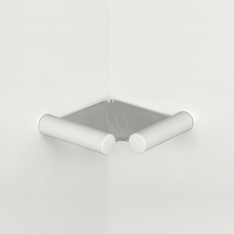 pba 01 Eckablage aus Glas, Nylon Halterungen, 190x190mm