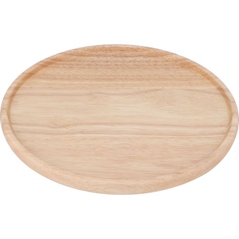 Assiette à pizza en bois non peint, plateau de service résistant à la chaleur, vaisselle pour la maison et les restaurants (1/5)