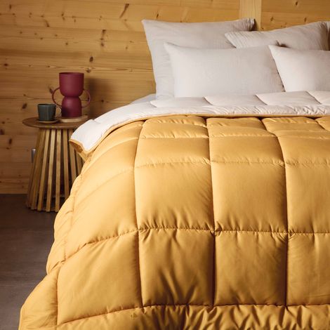 Couette polyester COCOON BICOLORE fibre creuse siliconée Chaud (hiver) 160x220 cm (1/5)
