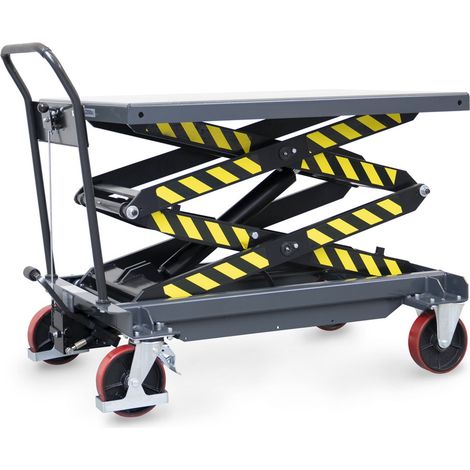 fetra Hubtischwagen, Ladefläche 1200 x 800 mm, 1000 kg, Hubbereich 520 - 2000 mm (1/4)