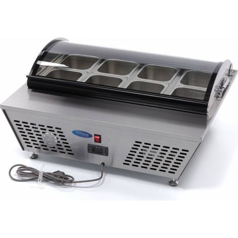 Saladette - 67L - comprenant 8 bacs GN 1/6 - Sur table - Maxima (1/5)
