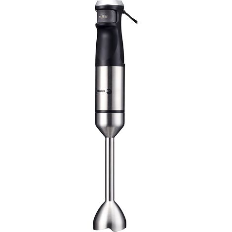 Batidora de Mano con Accesorios FAGOR 1500W, Control regulable Velocidad + Turbo, Picadora, Acero Inoxidable, Plateado y Negro Divamix Steel FGE04003 (1/2)