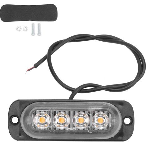 12V gelbe Seitenmarkierungsleuchte mit 4 Hochleistungs-LEDs – wasserdicht für Auto, Motorrad, LKW (1/5)