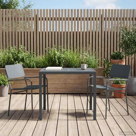 vidaXL Outdoor Furniture Set 3 pcs Anthracite Steel (1/5)