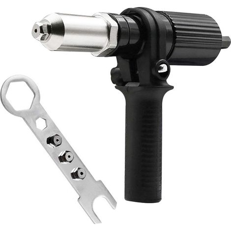 Adaptateur de pistolet à rivets électrique Connecteur de tête de bloc Outils professionnels écrou joint de Perçage Rivetage Riveter Insertion de rivet Fixation pour visseuses sans fil Perceuses-Fei Yu (1/5)