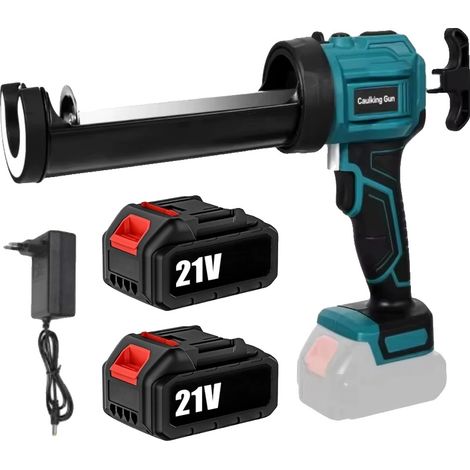Pistolet à mastic sans fil, 21V, contrôle à 4 vitesses, Avec 2 batteries (1/2)