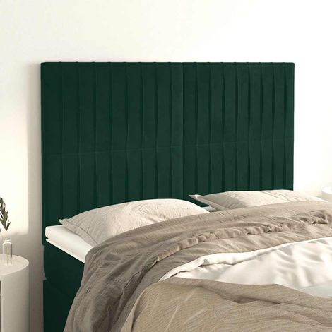 Tête de lit Vert foncé 144 x 5 x 118/128 cm Velours (1/5)