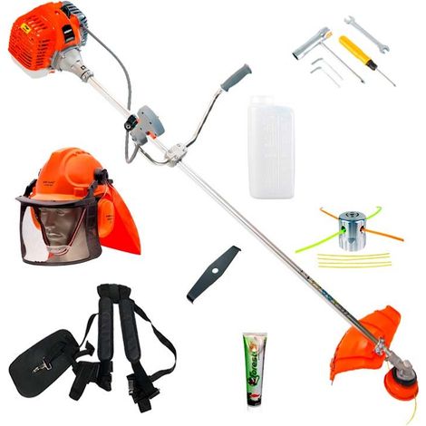Desbrozadora Barra Fija 28mm + Disco + Cabezal Aluminio + Casco Forestal + Aceite 125ml (1/5)