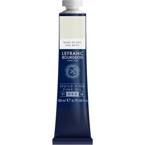 Peinture à l'huile - Fine - Blanc de zinc - 009 - Lefranc Bourgeois - 200ml (1/2)