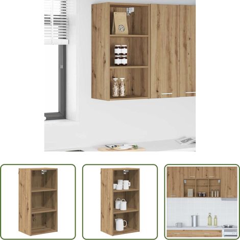 vidaXL Armoire suspendue bois -  Armoire suspendue Chêne artisanal 40 x 29,5 x 80 cm (1/5)