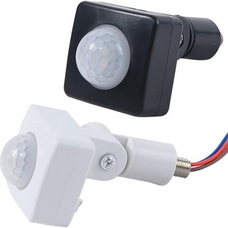 APEX Détecteur de mouvement infrarouge PIR 160° AC 85-265V 10MM pour éclairage mural extérieur LED (noir + blanc) (1/5)