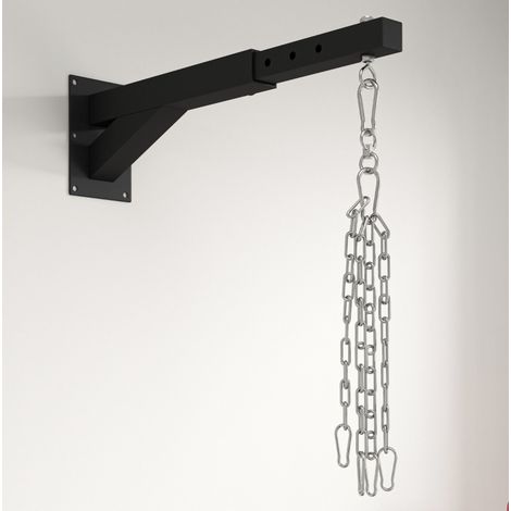 Soporte mural ajustable para saco de boxeo de acero, 45-65 x 12 x 20 cm, negro OKMYHOME (1/5)