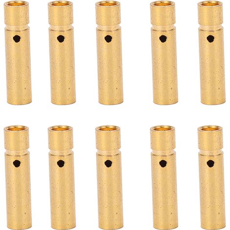 10 Pièces Connecteurs Banane 3.0mm Dorés Mâle-Femelle pour Haut-Parleurs et Câbles Audio