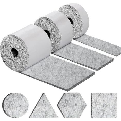 Rouleaux Patins pour Meubles - Marque - Modèle - Gris - Feutre - Adhésif - Antiglisse (1/4)