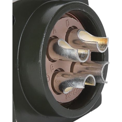 Connecteur aviation 4 broches pour moteurs dans les équipements d'une puissance de sortie de 2,2 kW ou moins (4 broches), prise. (1/5)