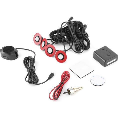 Kit capteur de recul 16,5mm pour voiture, radar de stationnement intégré avec avertisseur sonore, aide au stationnement, kit auxiliaire blanc (1/5)
